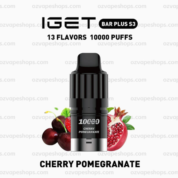 IGET Bar Plus S3 Pod - Cherry Pomegranate