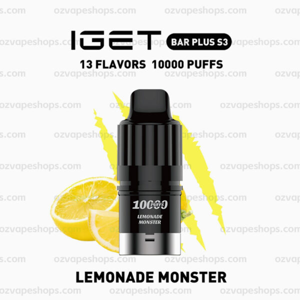 IGET Bar Plus S3 Pod - Lemonade Monster