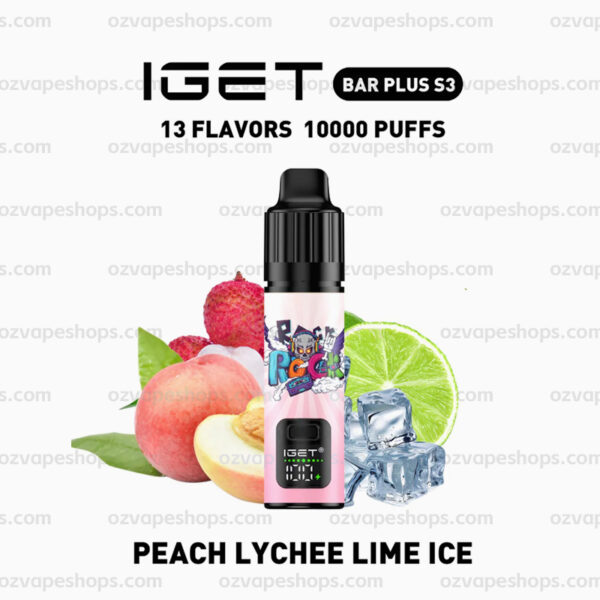 IGET Bar Plus S3 Kit - Peach Lychee Lime Ice