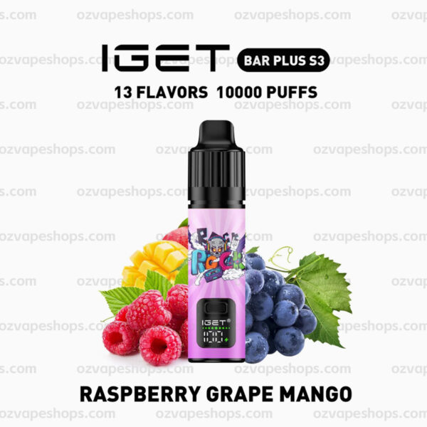 IGET Bar Plus S3 Kit - Raspberry Grape Mango