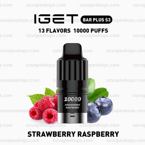 IGET Bar Plus S3 Pod - Strawberry Raspberry